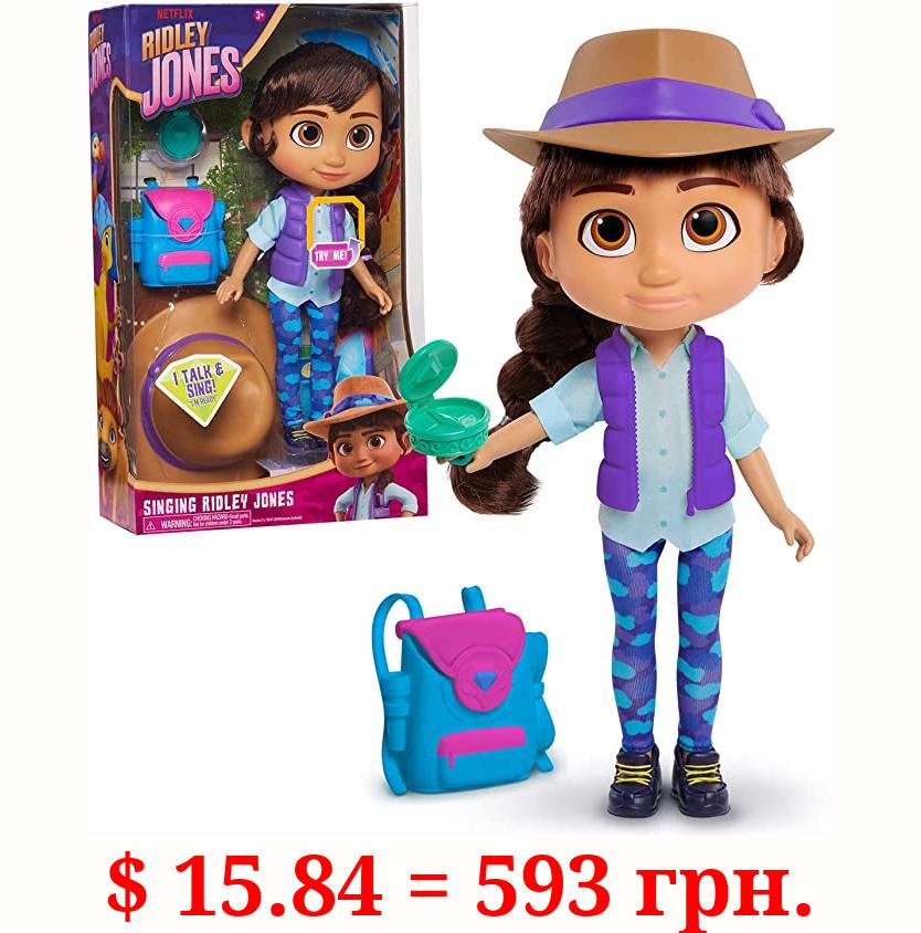 Just Play Netflix Singing Ridley Jones Doll, 10-Inch Articulated, Poseable Doll with Removable Outfit and Accessories, Talks and Sings, Kids Toys for Ages 3 Up, Gifts and Presents