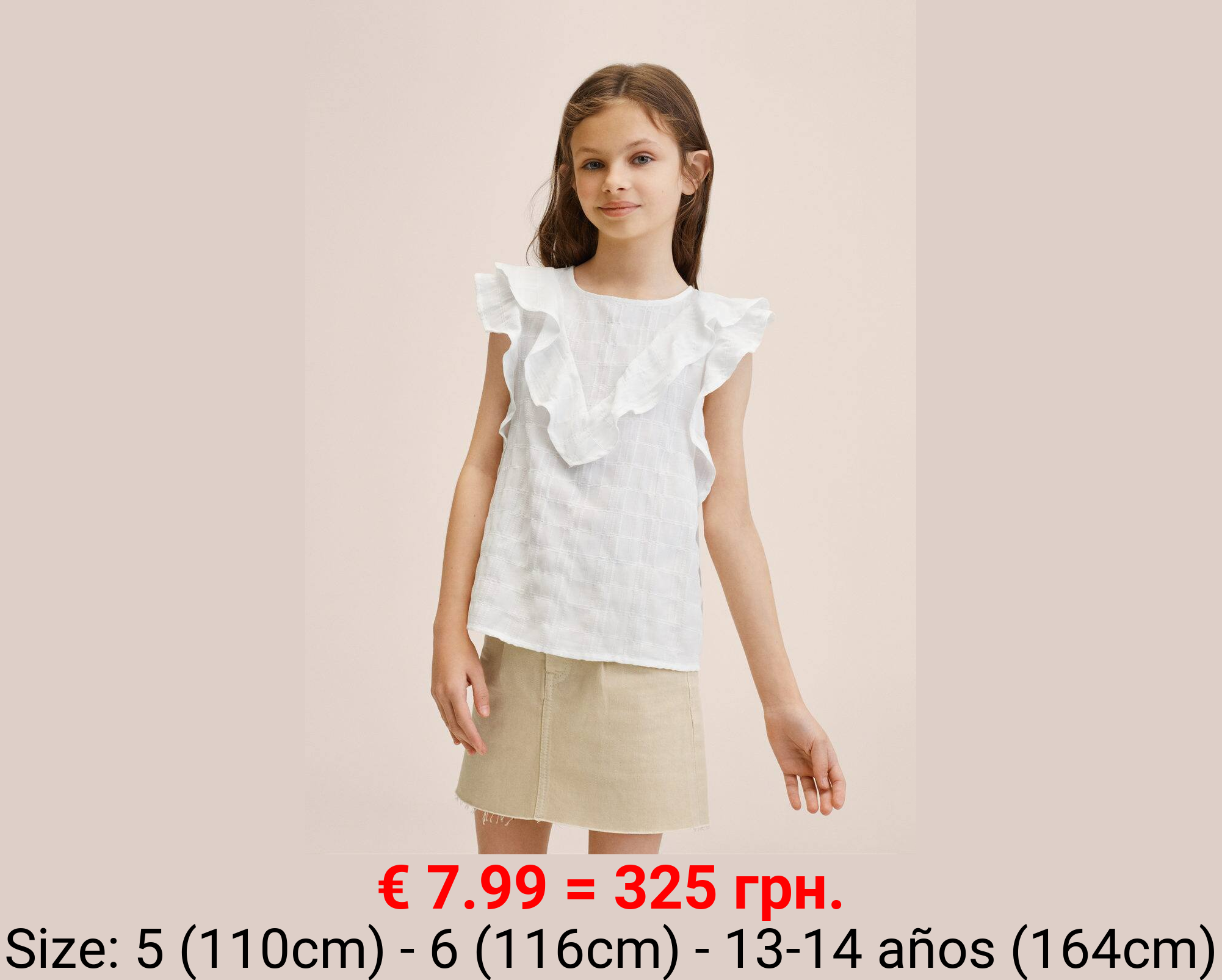 Blusa algodón volantes