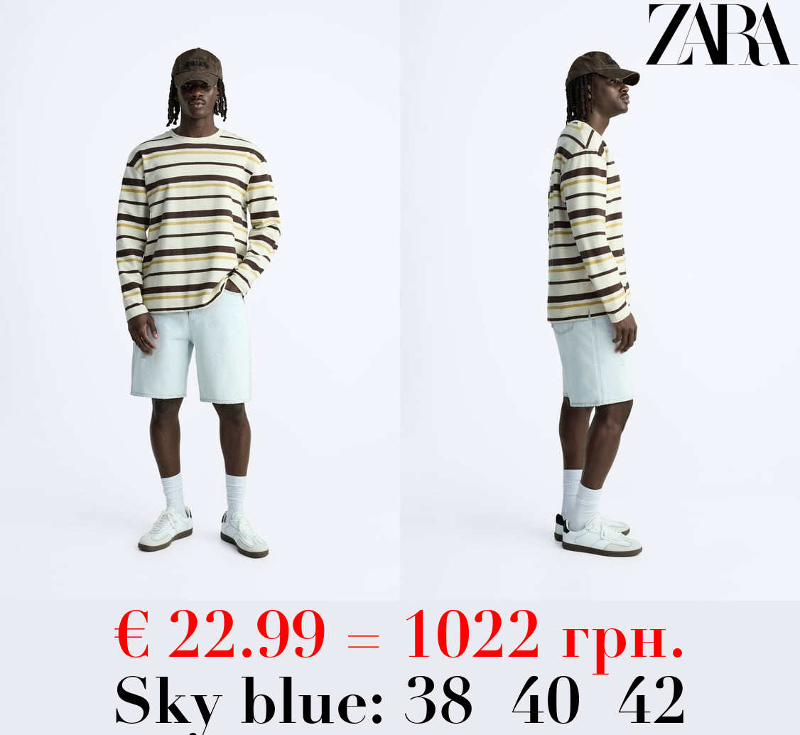 RIPPED DENIM BERMUDA SHORTS