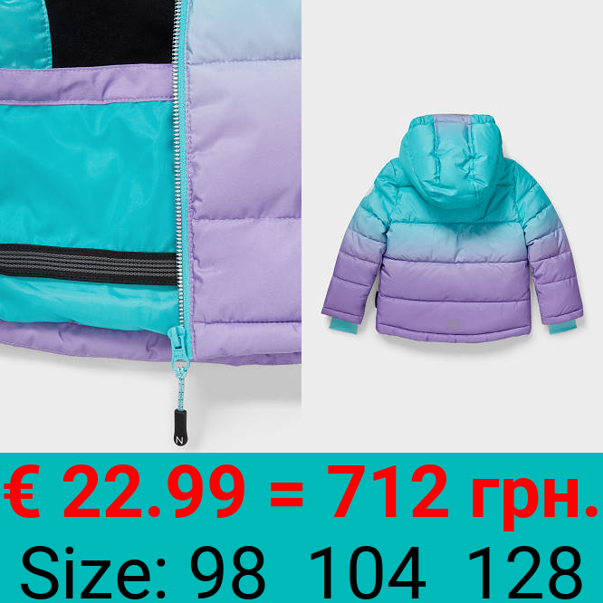 Ski-Jacke mit Kapuze - recycelt