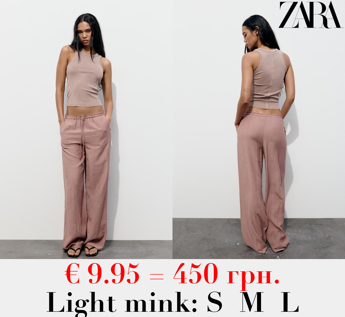 FADED-EFFECT RIB T-SHIRT