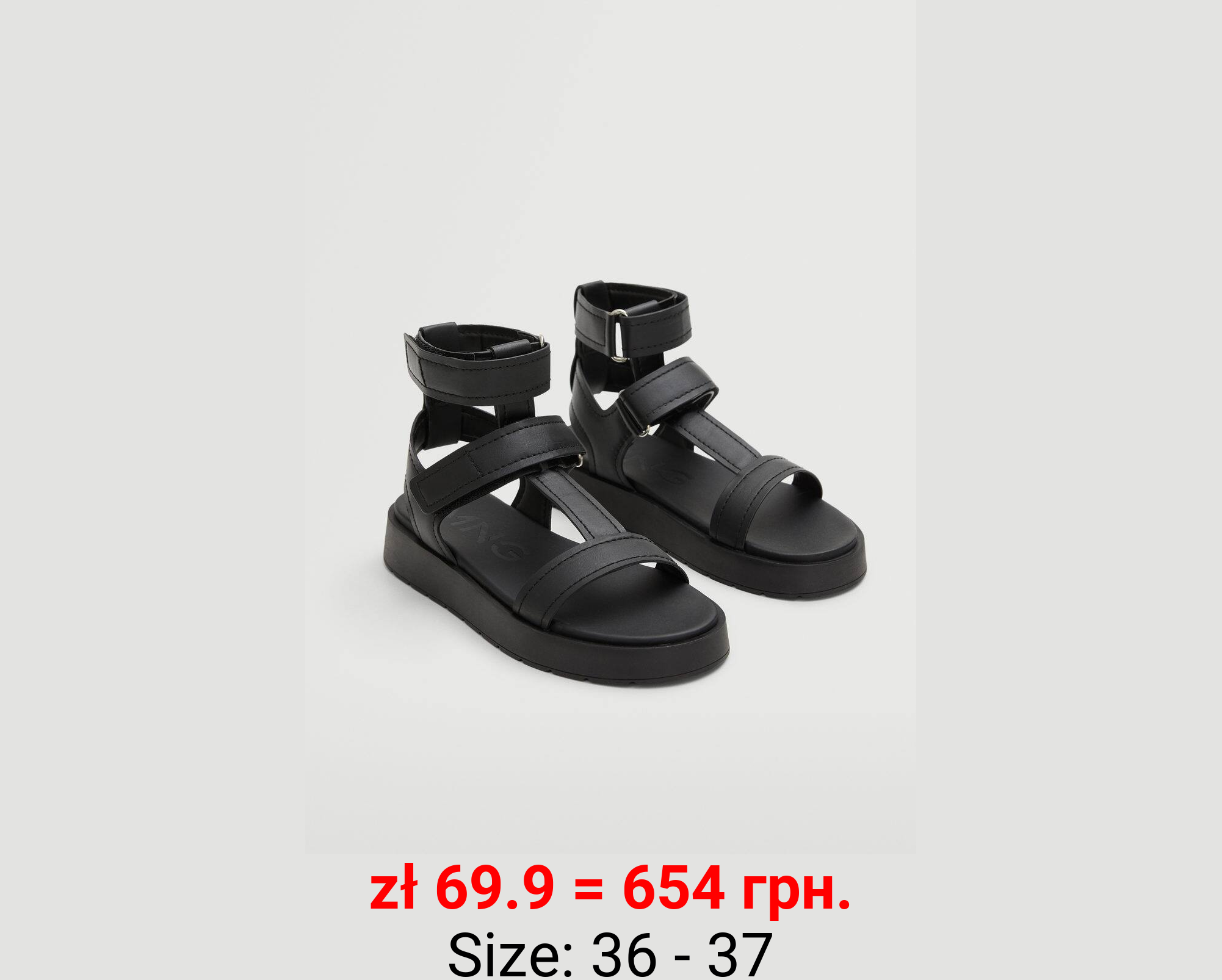 Sandalia tiras plataforma 