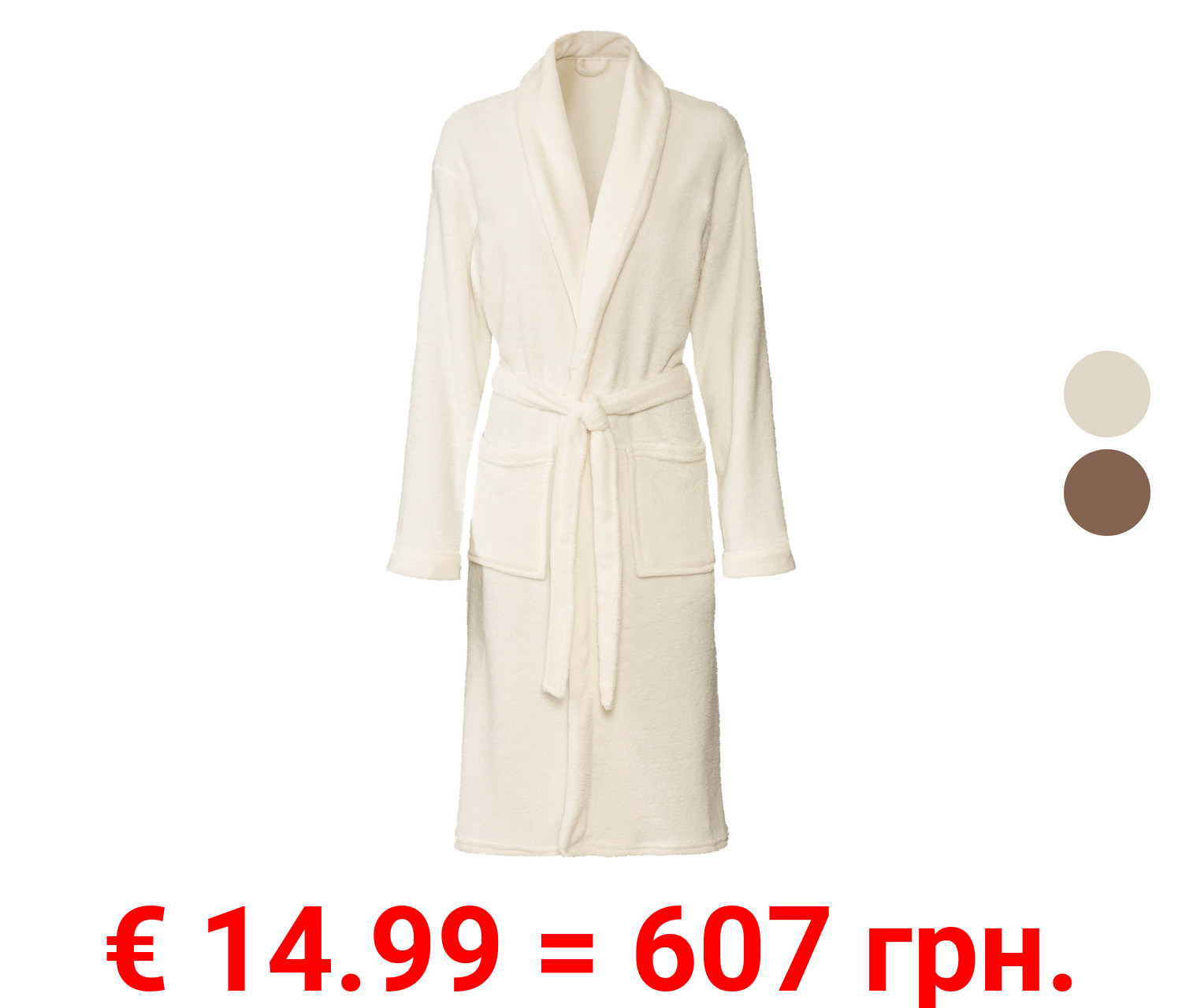 LIVARNO home Damen Bademantel, hochwertige Mikrofaser-Qualität