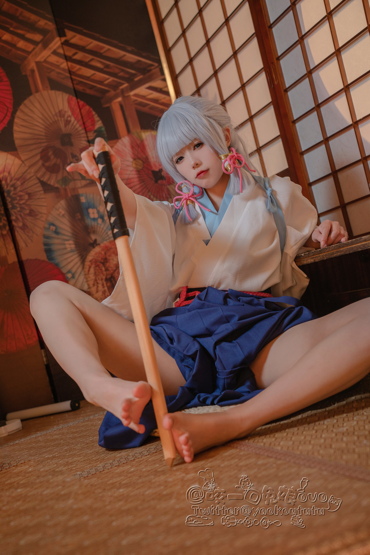 Cosplay 黏黏团子兔 绫华的小憩 15