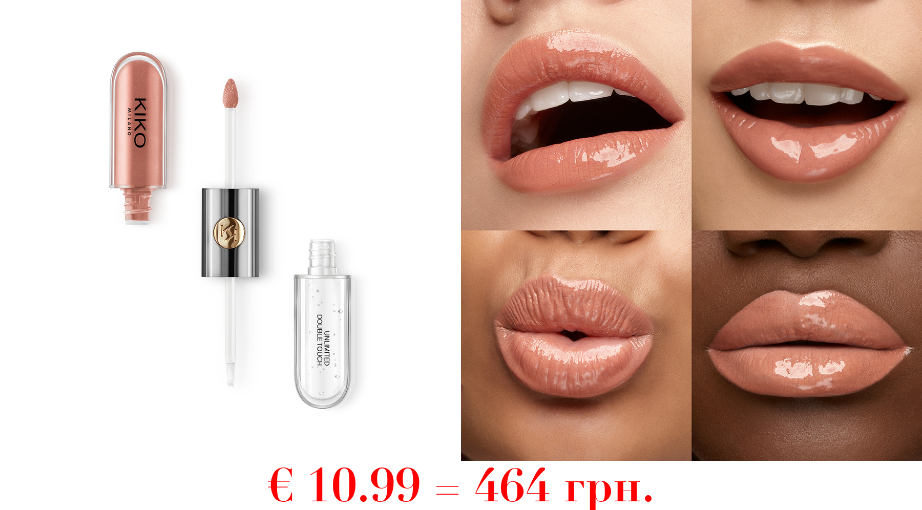 unlimited double touchFlüssiger Lippenstift mit langem Halt (12 Stunden*) in 2 Schritten, strahlendes Finish