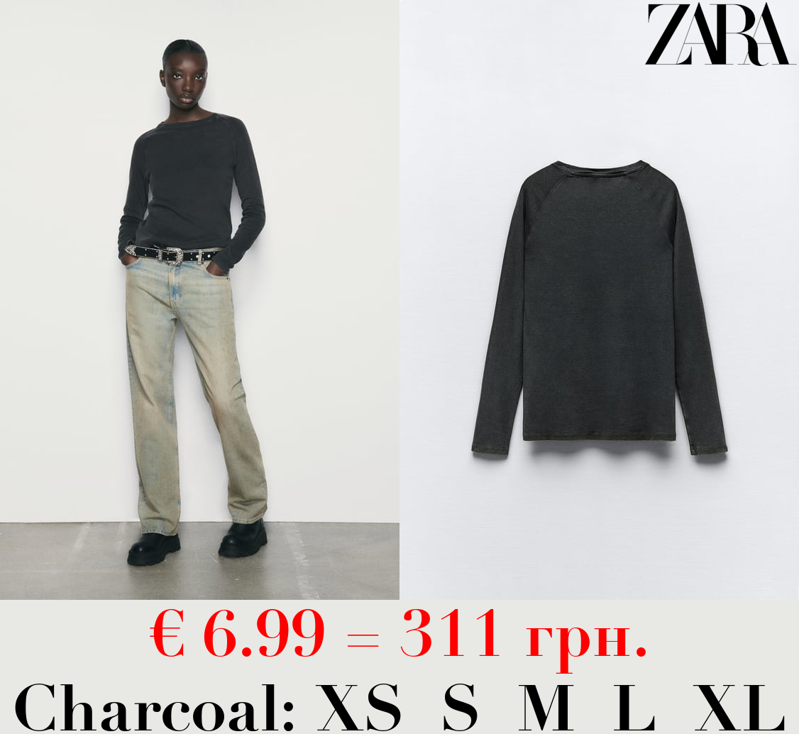 FADED COTTON T-SHIRT