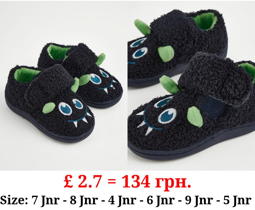 Navy Borg Monster Cupsole Slippers