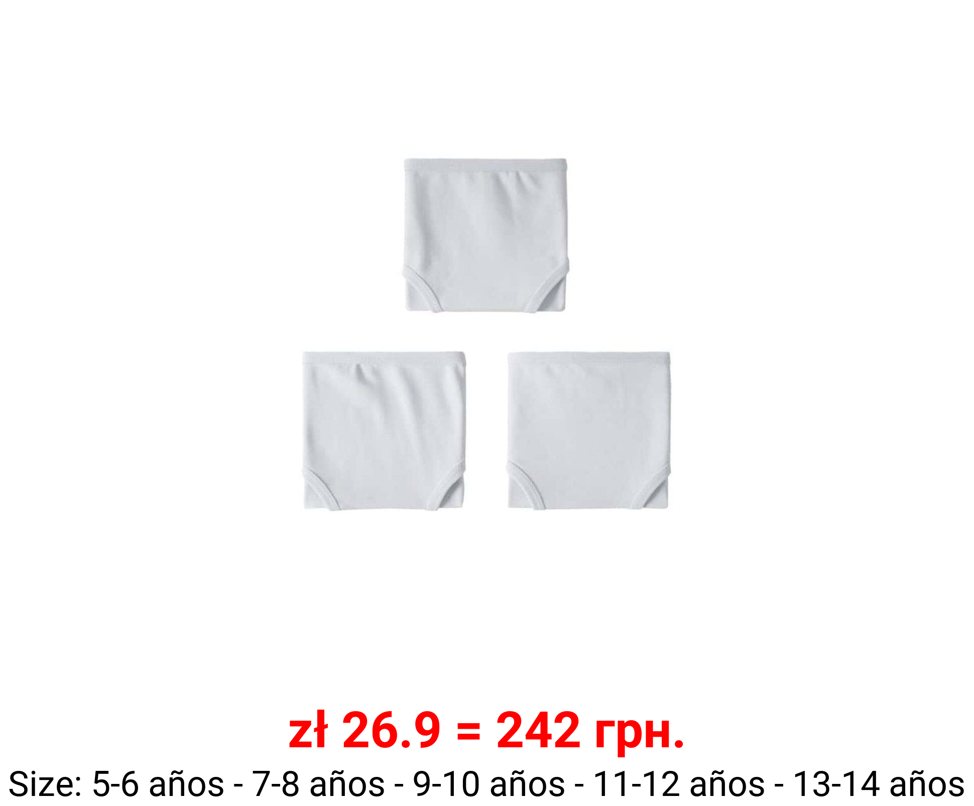 Pack 3 braguitas algodón