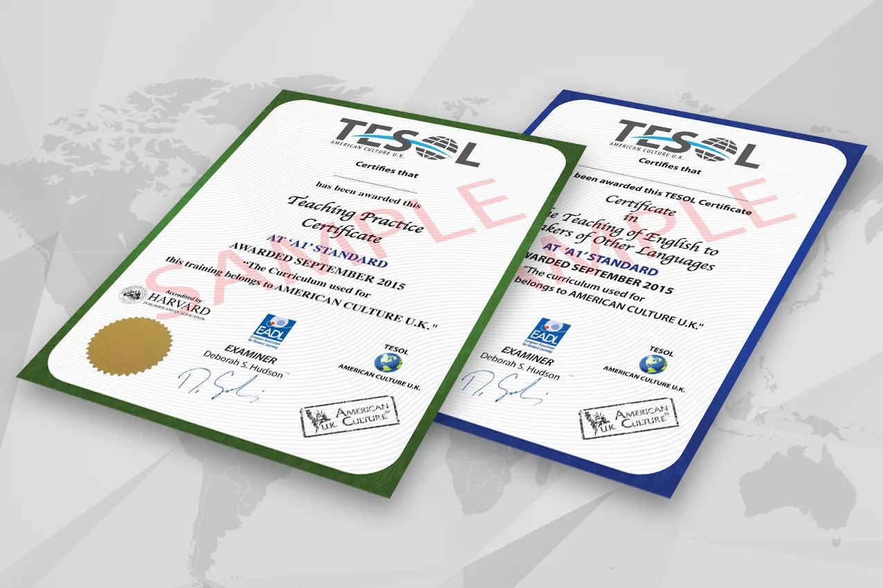 Tesol certificate