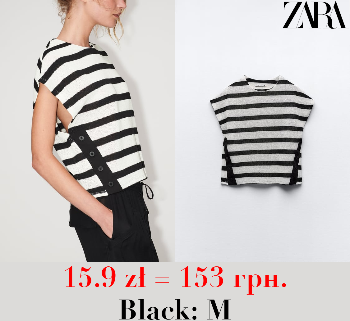 RUSTIC T-SHIRT WITH BUTTONS