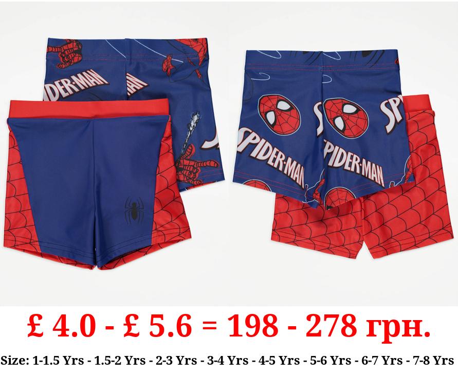 Marvel Spider-Man Blue Swim Trucks 2 Pack