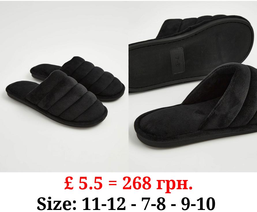 Black Bubble Mule Slippers