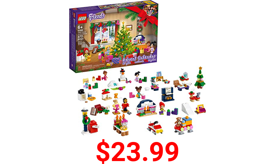 LEGO Friends Advent Calendar 41690 Building Kit; Christmas Countdown for Creative Kids; New 2021 (370 Pieces)
