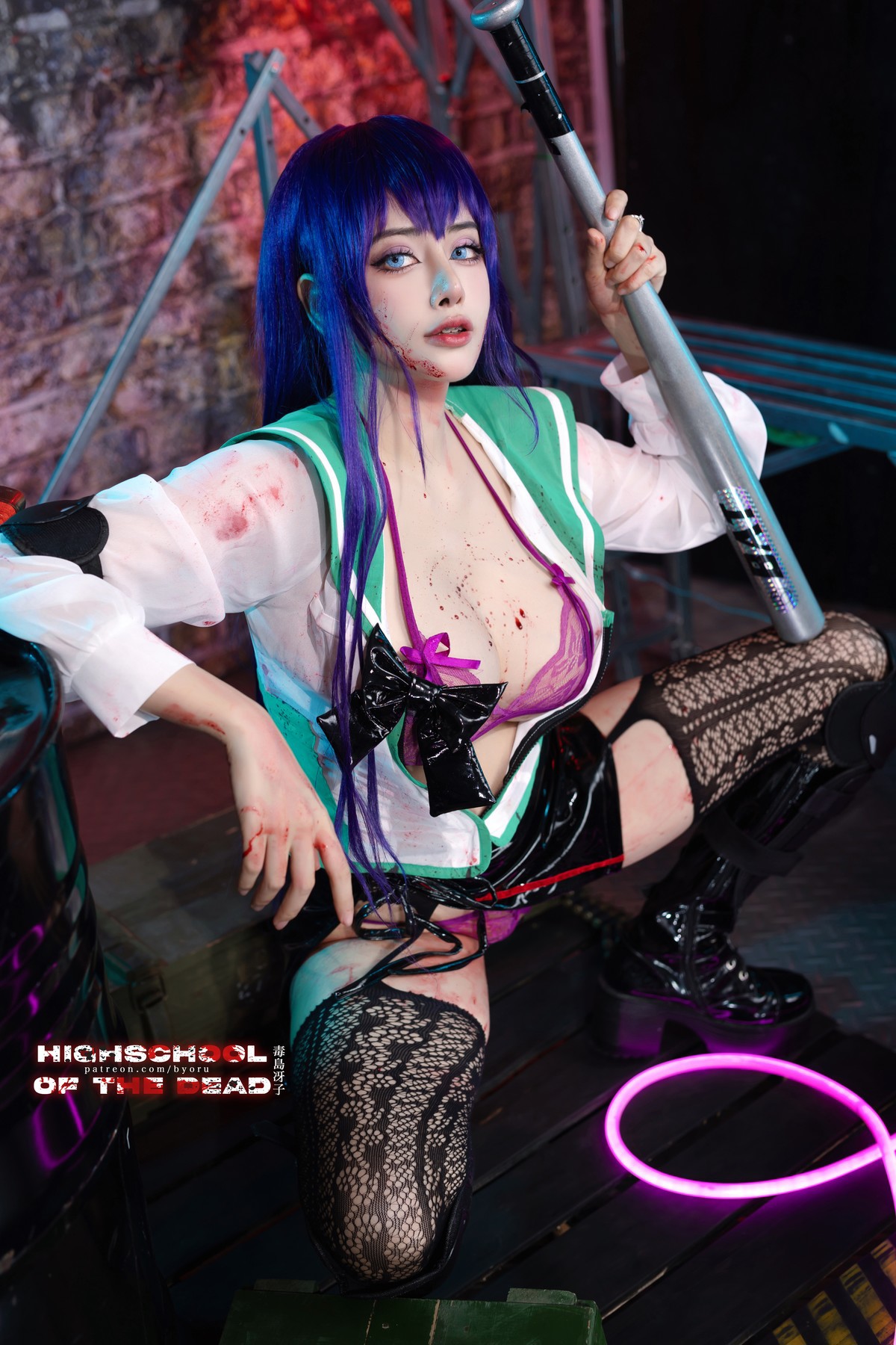 Cosplay 日本性感萝莉Byoru Saeko Busujima 17