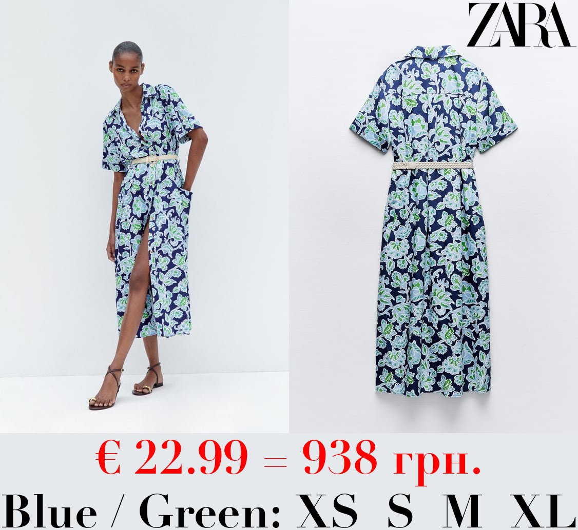 SHIRT DRESS WITH BELT