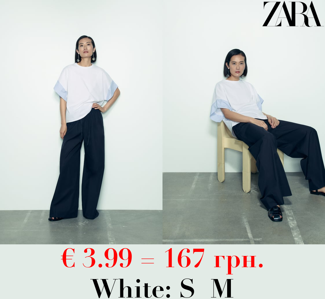 COMBINED POPLIN T-SHIRT