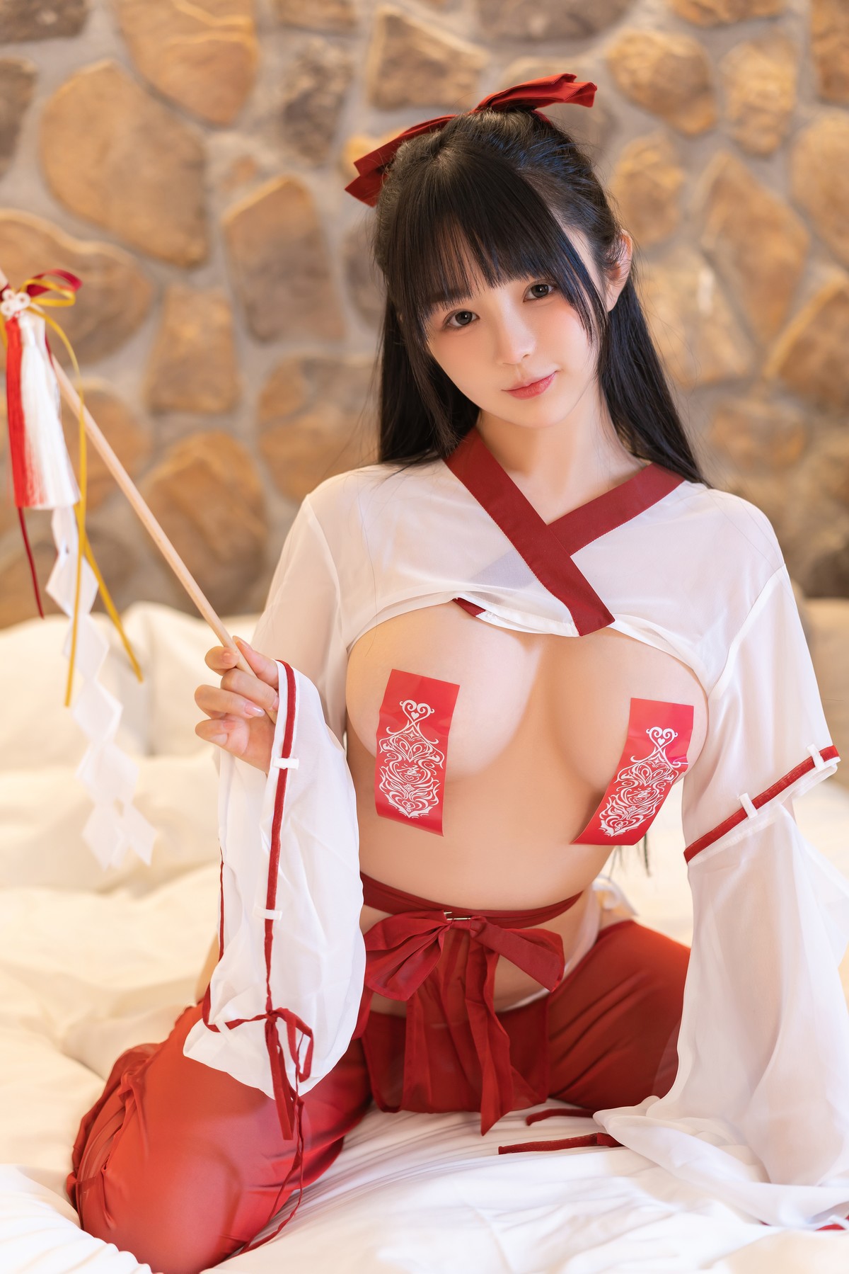 Cosplay 桜井宁宁 巫女 13