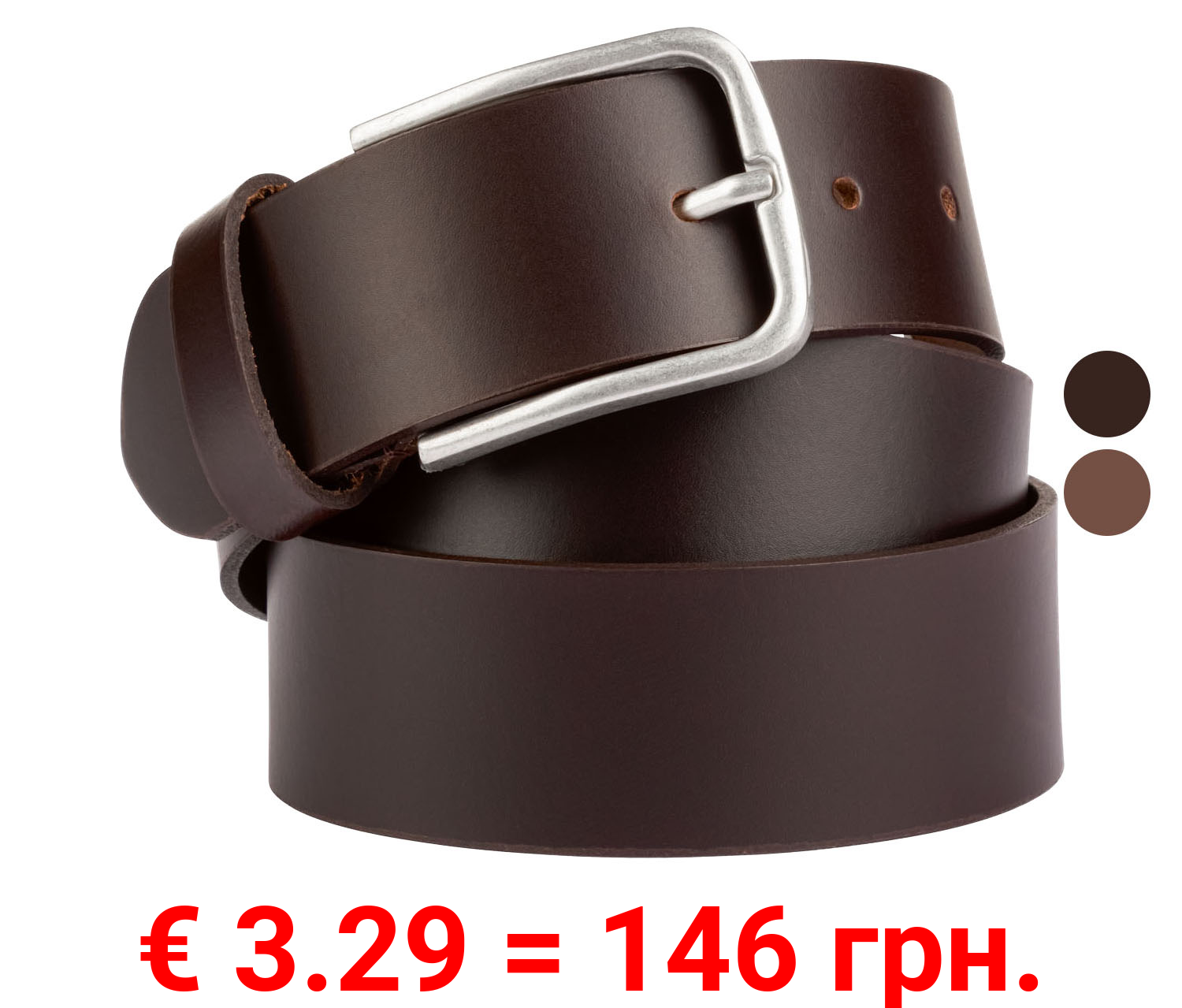 LIVERGY® Herren Ledergürtel mit klassischer Dornschließe