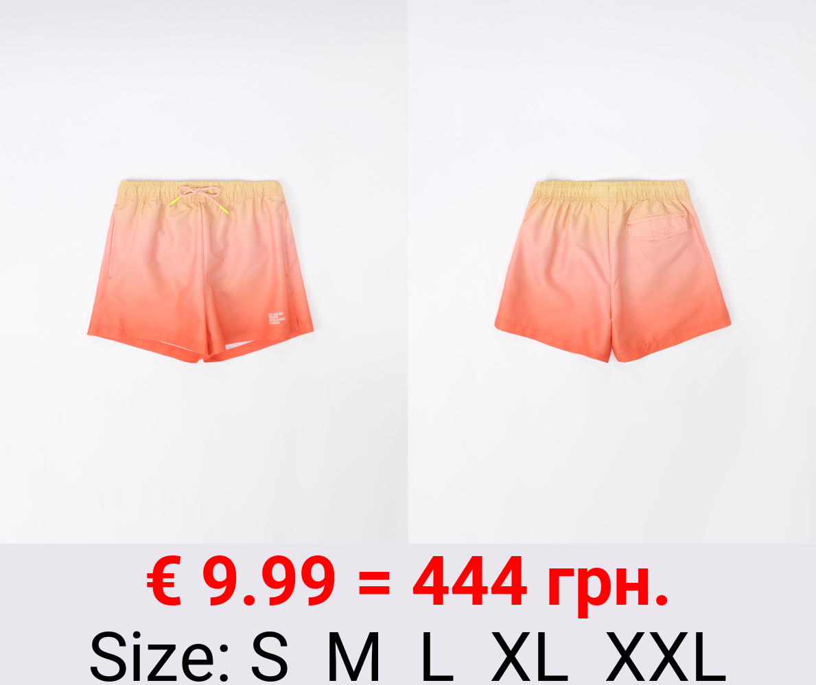 DIP-DYE SWIMMING TRUNKS