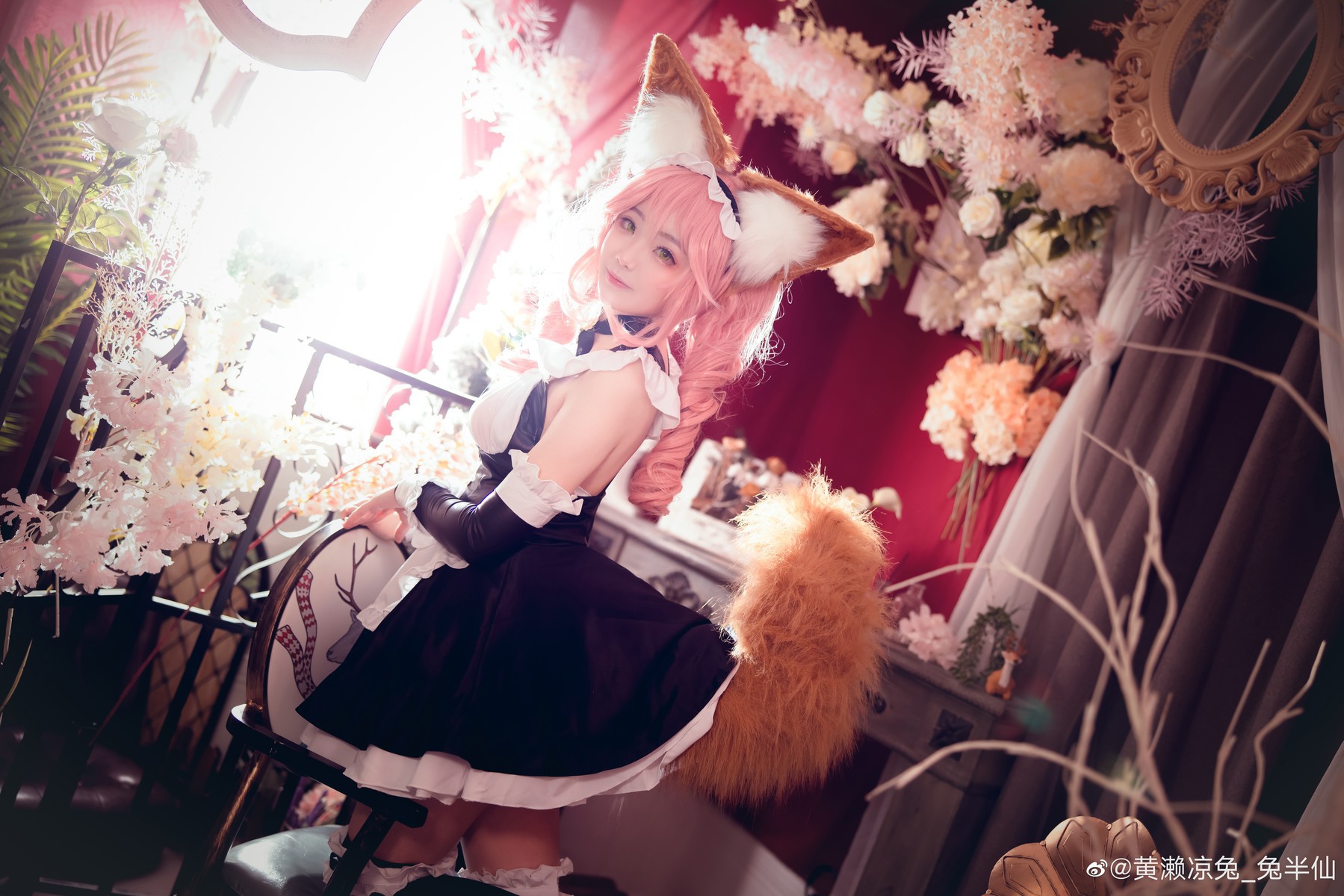 黄濑凉兔_兔半仙 Cosplay fate玉藻前女仆ver 5
