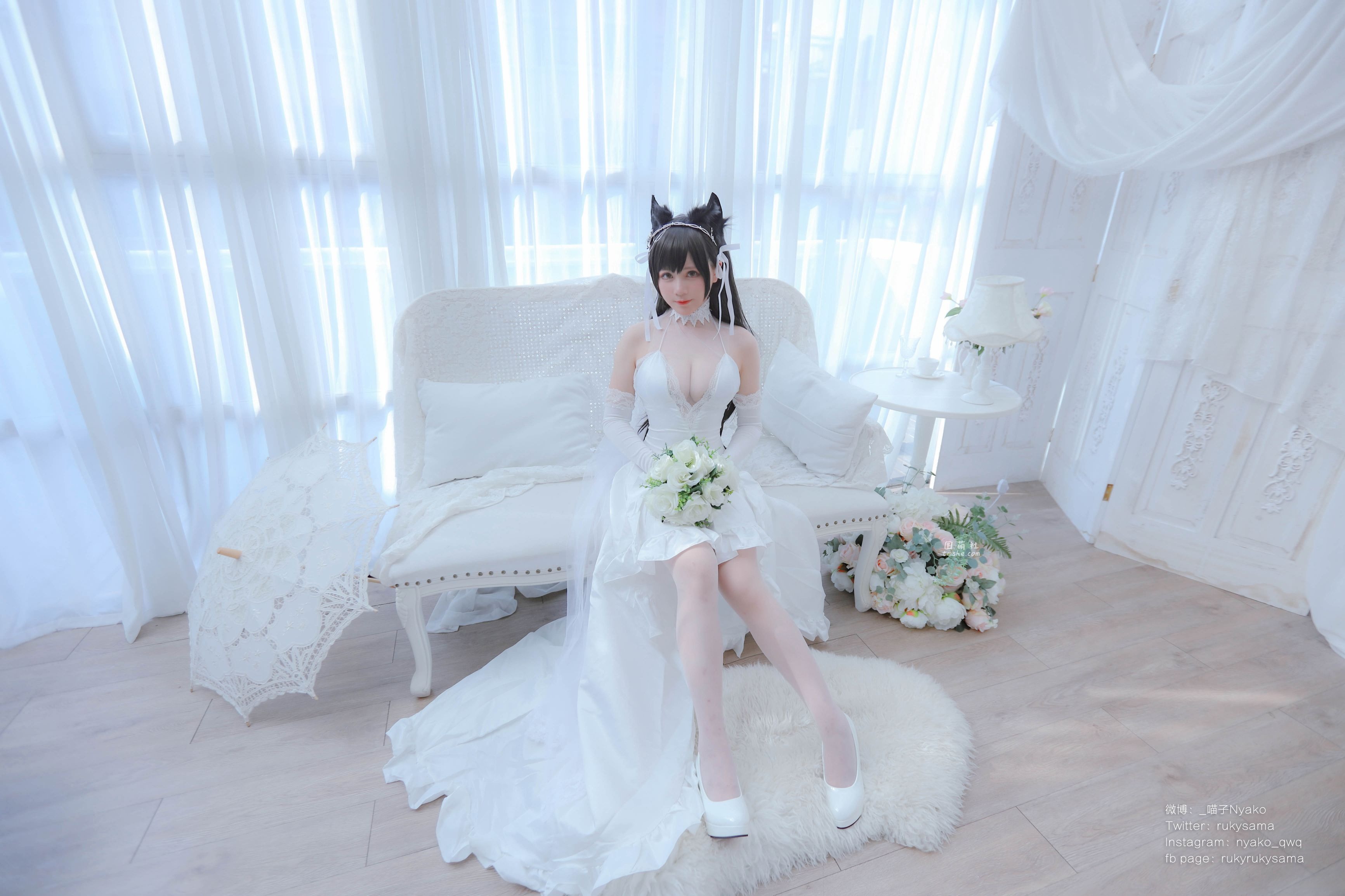 Nyako喵子 爱宕婚纱(62P177MB) 34
