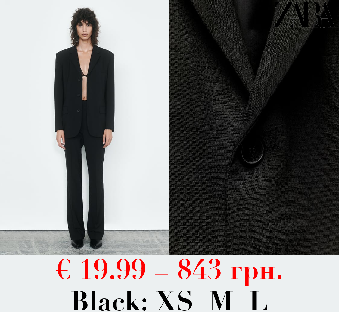 ZW COLLECTION STRAIGHT FIT WOOL BLEND BLAZER