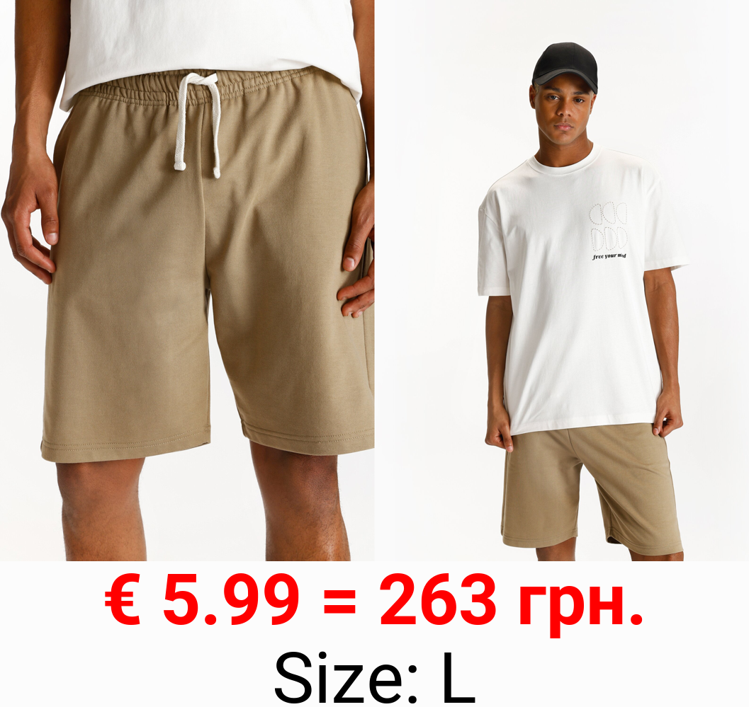 Basic plush Bermuda shorts