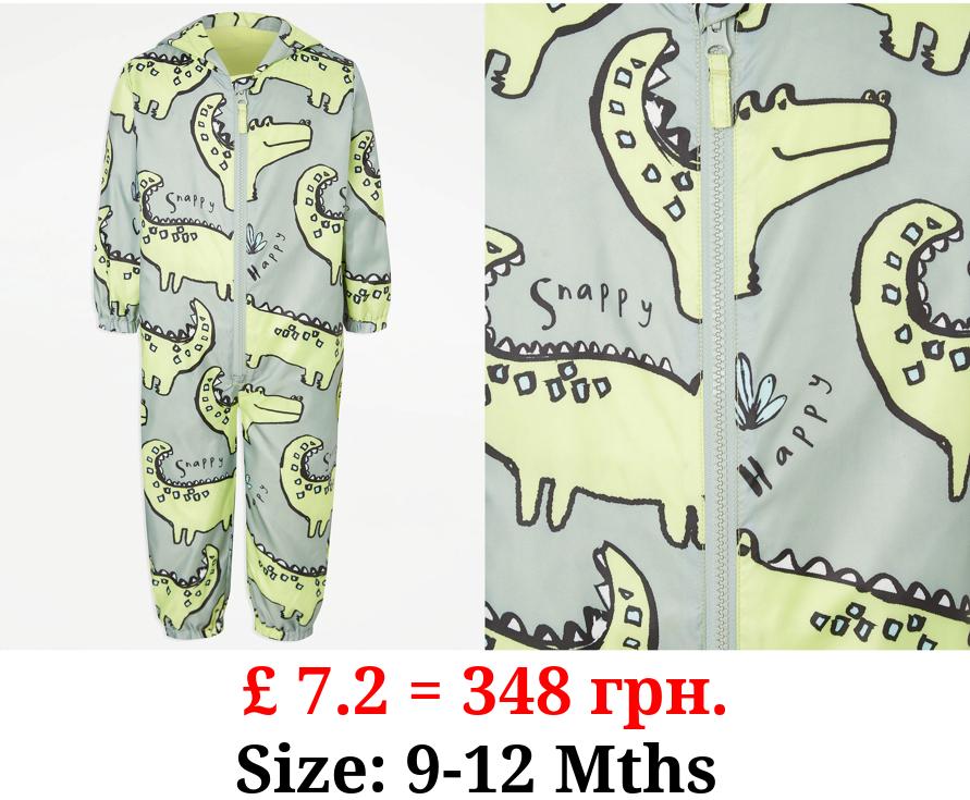 Green Crocodile Lightweight Puddle Suit