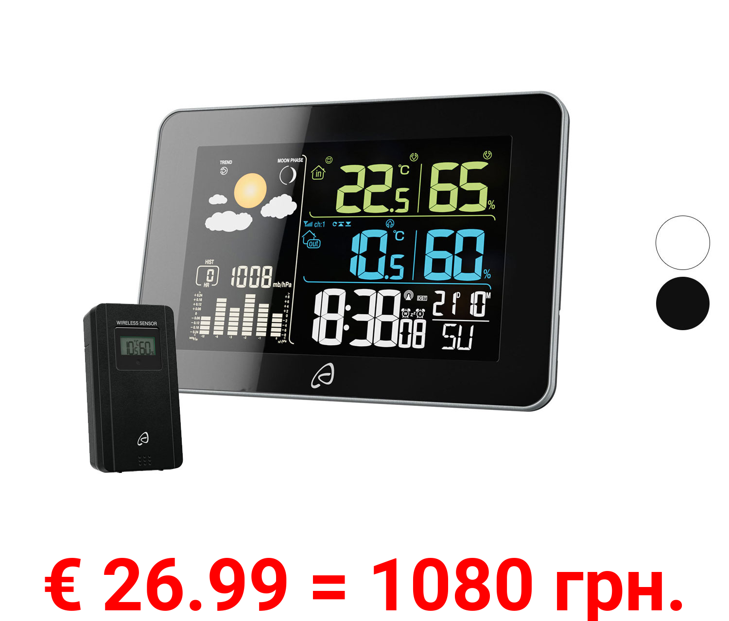 AURIOL® Funkwetterstation mit Farbdisplay