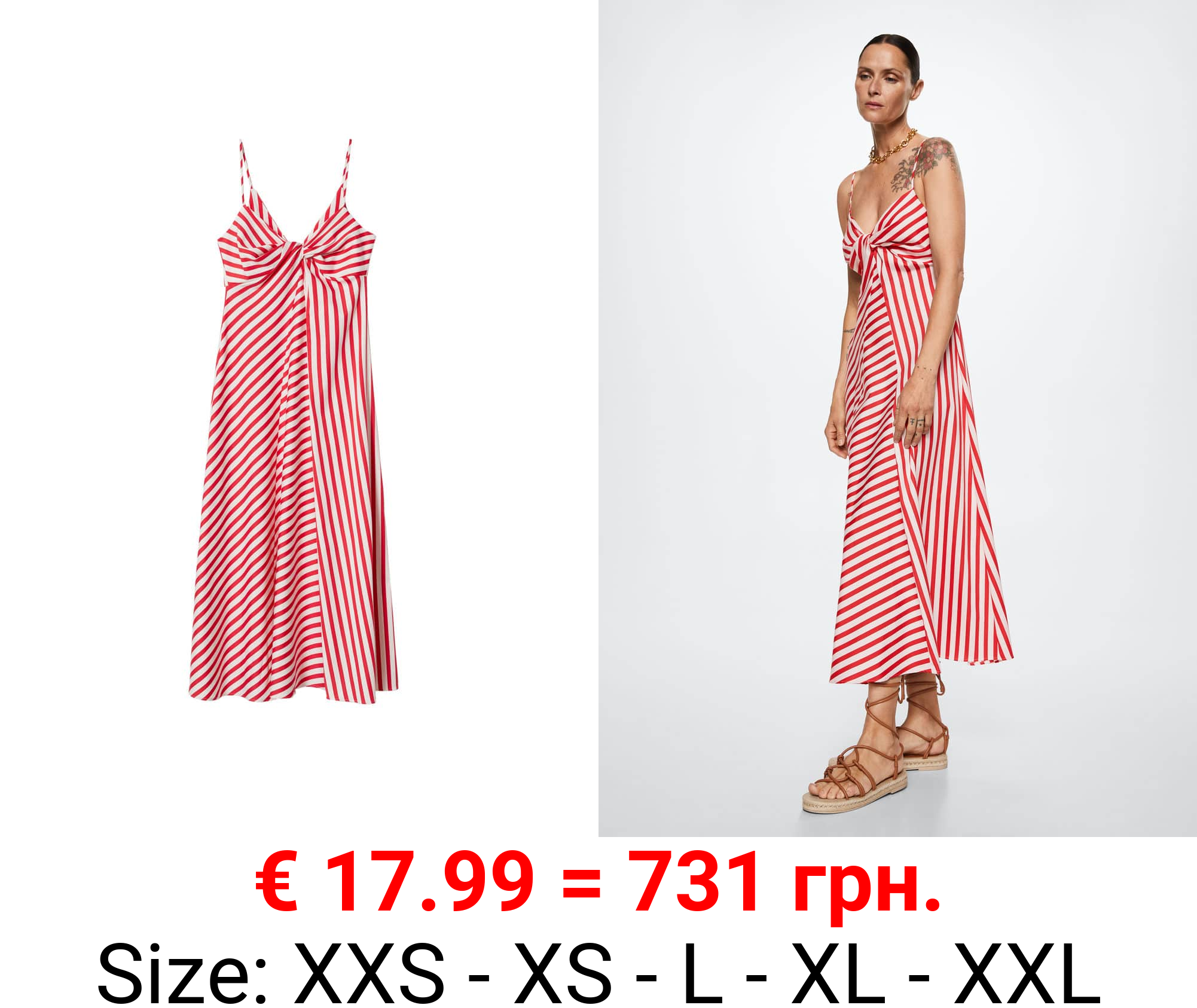 vestido rayas algodón