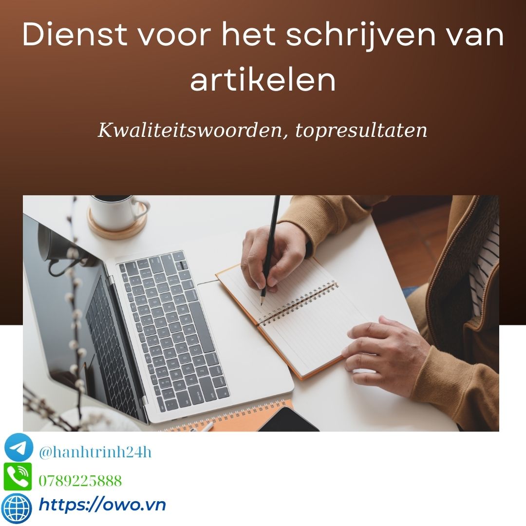 Dienst voor het schrijven van artikelen: Onze dienst voor het schrijven van artikelen stelt je in staat om je gedachten te delen en een breder publiek te bereiken, waardoor je impact in de wereld toeneemt.