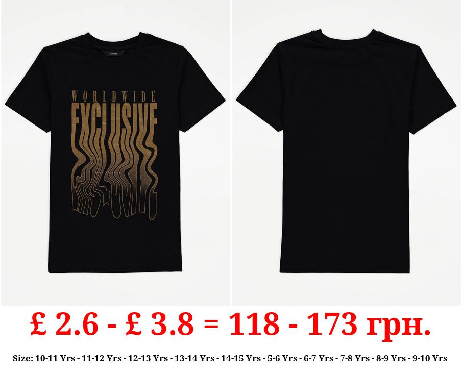 Black Worldwide Exclusive Foil T-Shirt