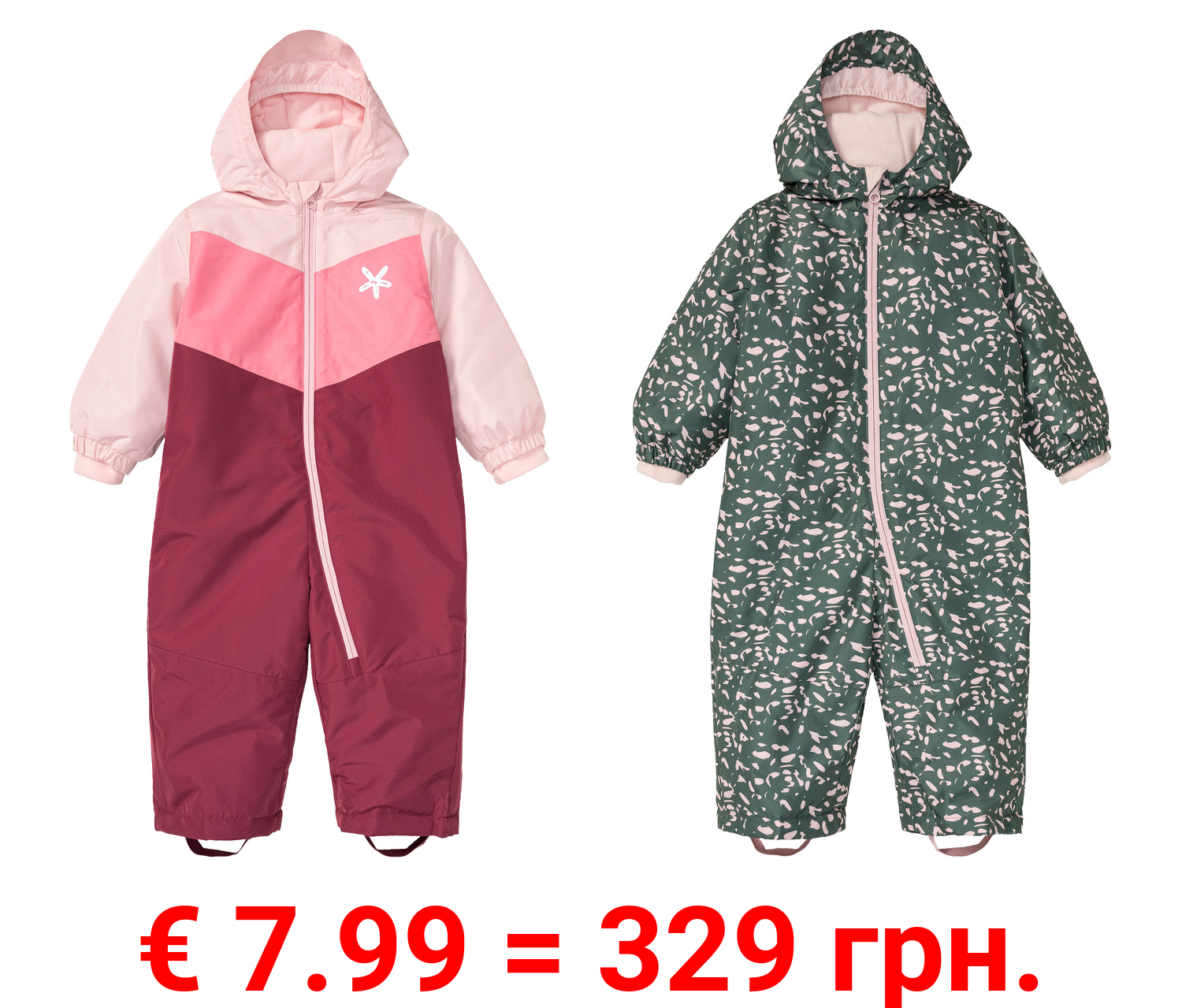 lupilu® Baby Kleinkinder Mädchen Schneeoverall, warm gefüttert
