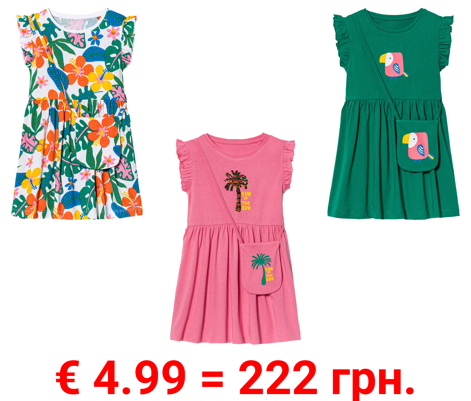 lupilu® Kleinkinder Kleid inkl. Umhängetasche