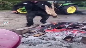 Cuidado con los borrachos al fuego