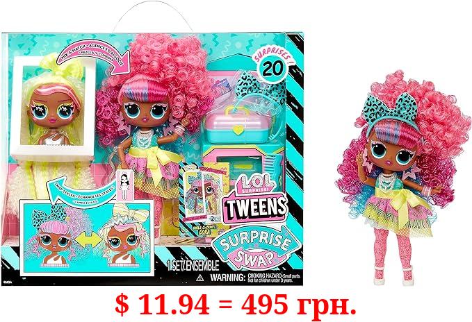 L.O.L. Surprise! Tweens Surprise Swap Curls-2-Crimps Cora Fashion Doll with 20+ Surprises Including Styling Head and Fabulous Fashions and Accessories – Great Gift for Kids Ages 4+