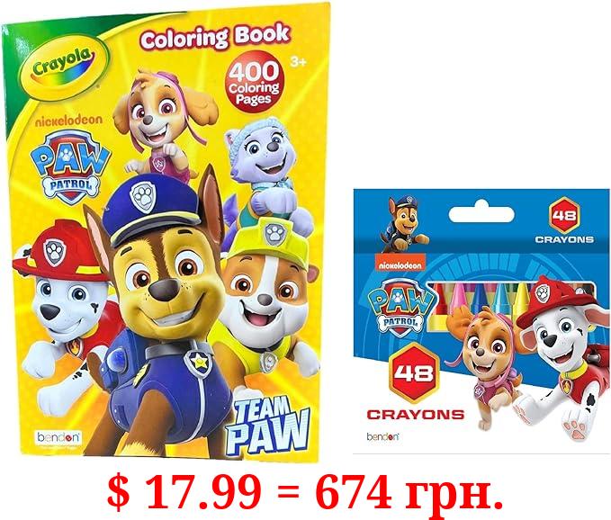 Paw Patrol Gigantic Coloring Book with Crayons | 400p to Color with 48pc Crayons Included | Team Paw