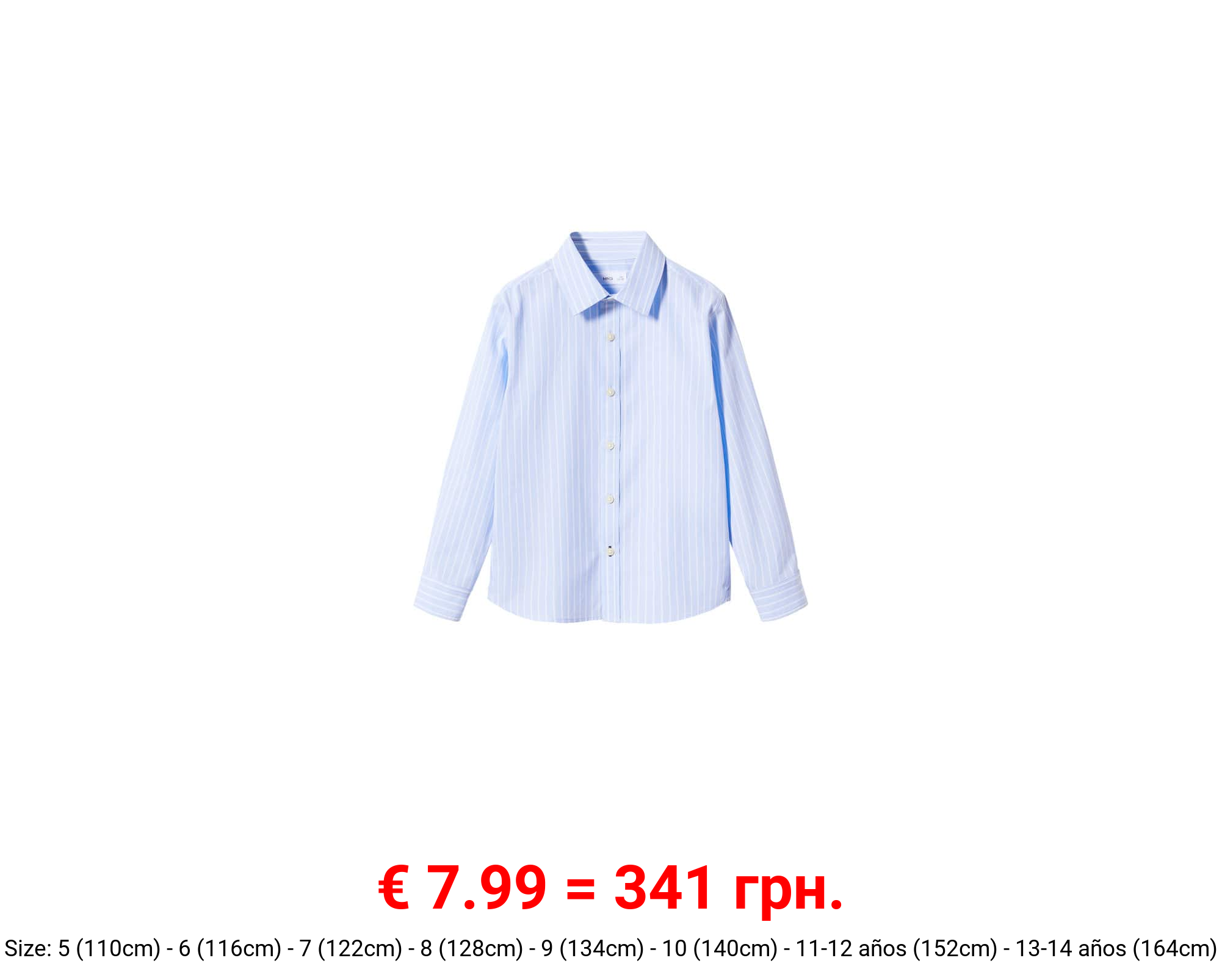 Camisa vestir algodón rayas