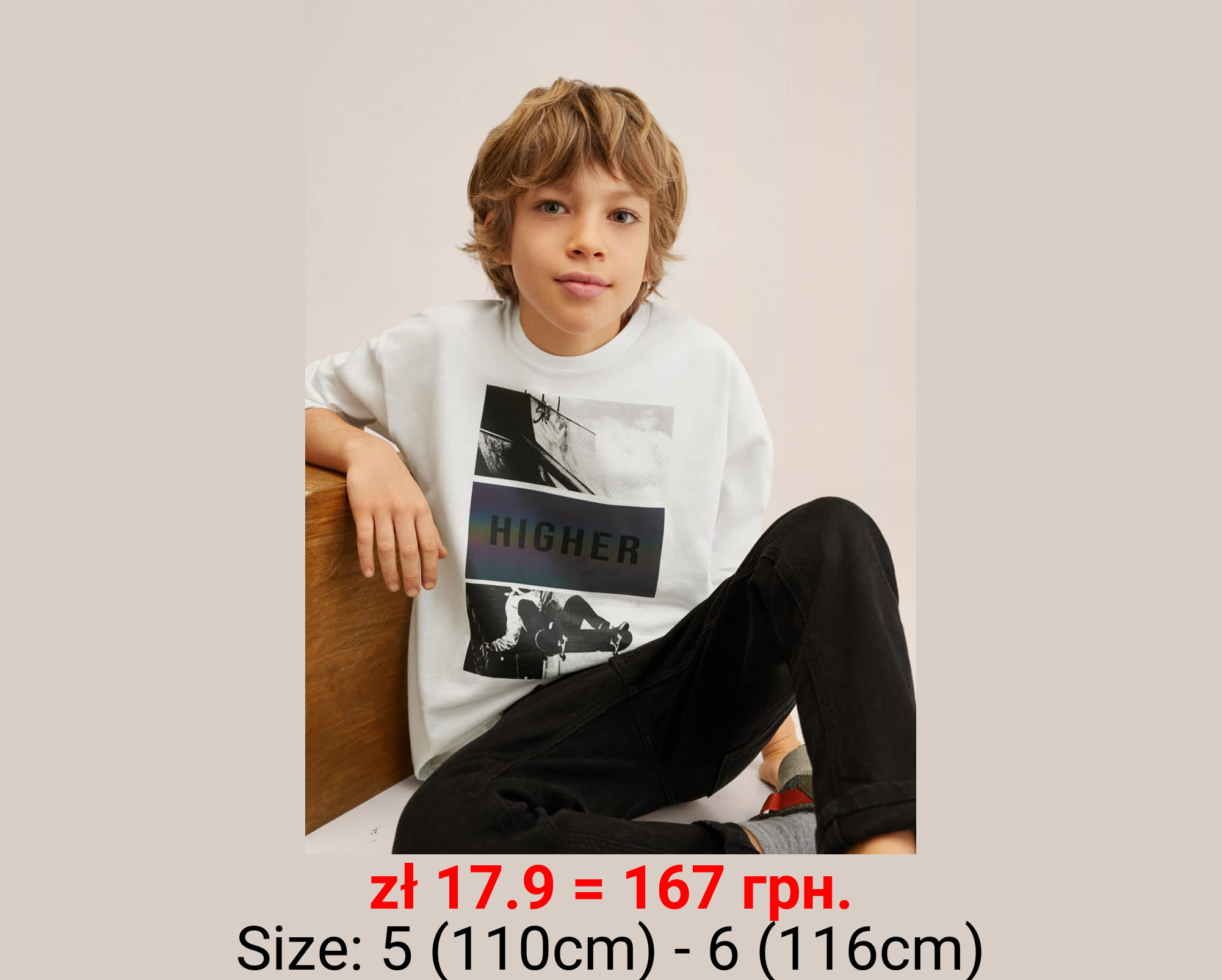 Camiseta manga larga estampada