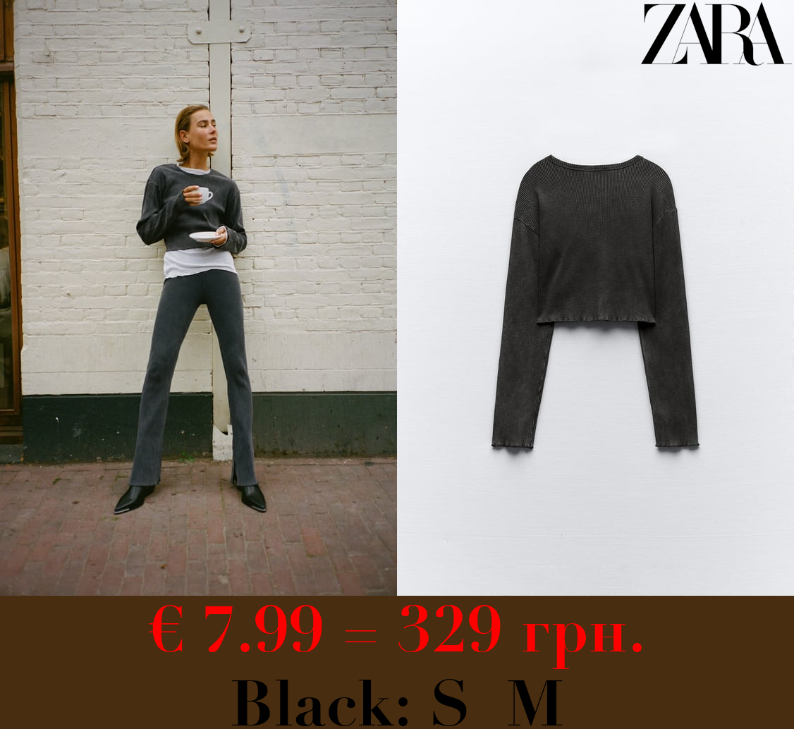 FADED RIBBED T-SHIRT