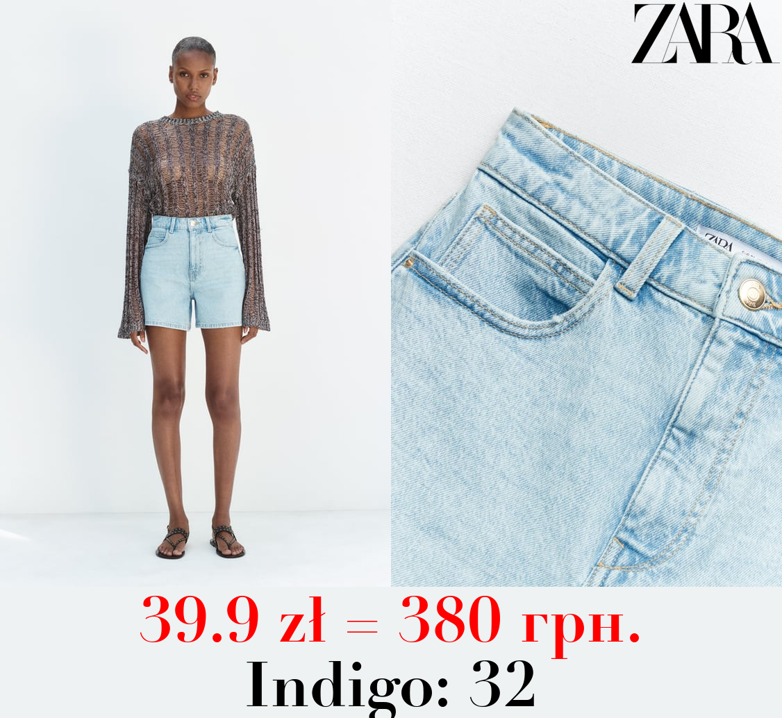Z1975 DENIM MOM-FIT HIGH-WAIST SHORTS