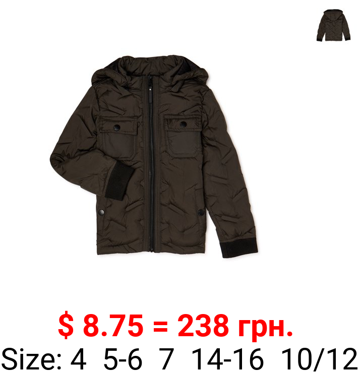 Urban Republic 'Heat Seal' Quilted Jacket with Zip Off Hood, Sizes 4-20