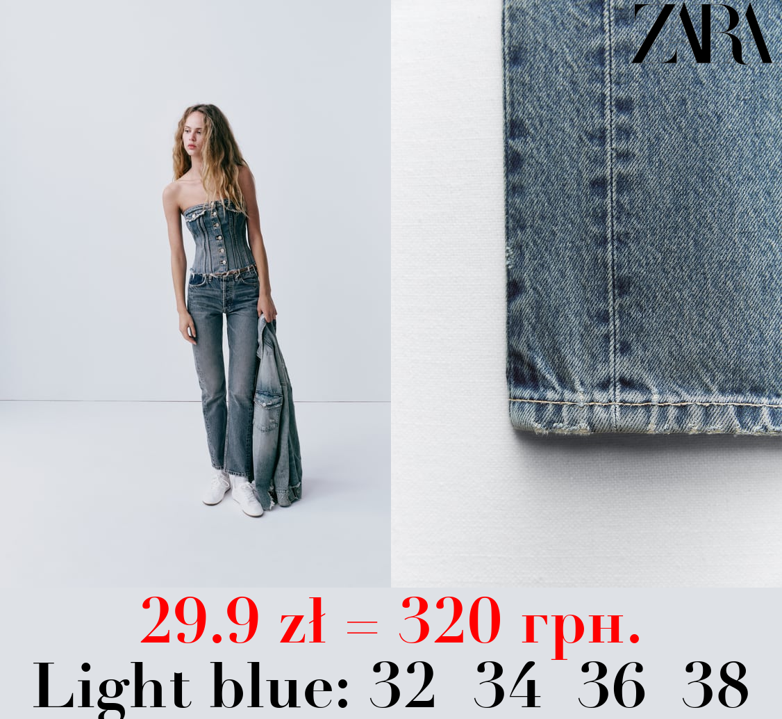 TRF STRAIGHT-LEG MID-RISE JEANS