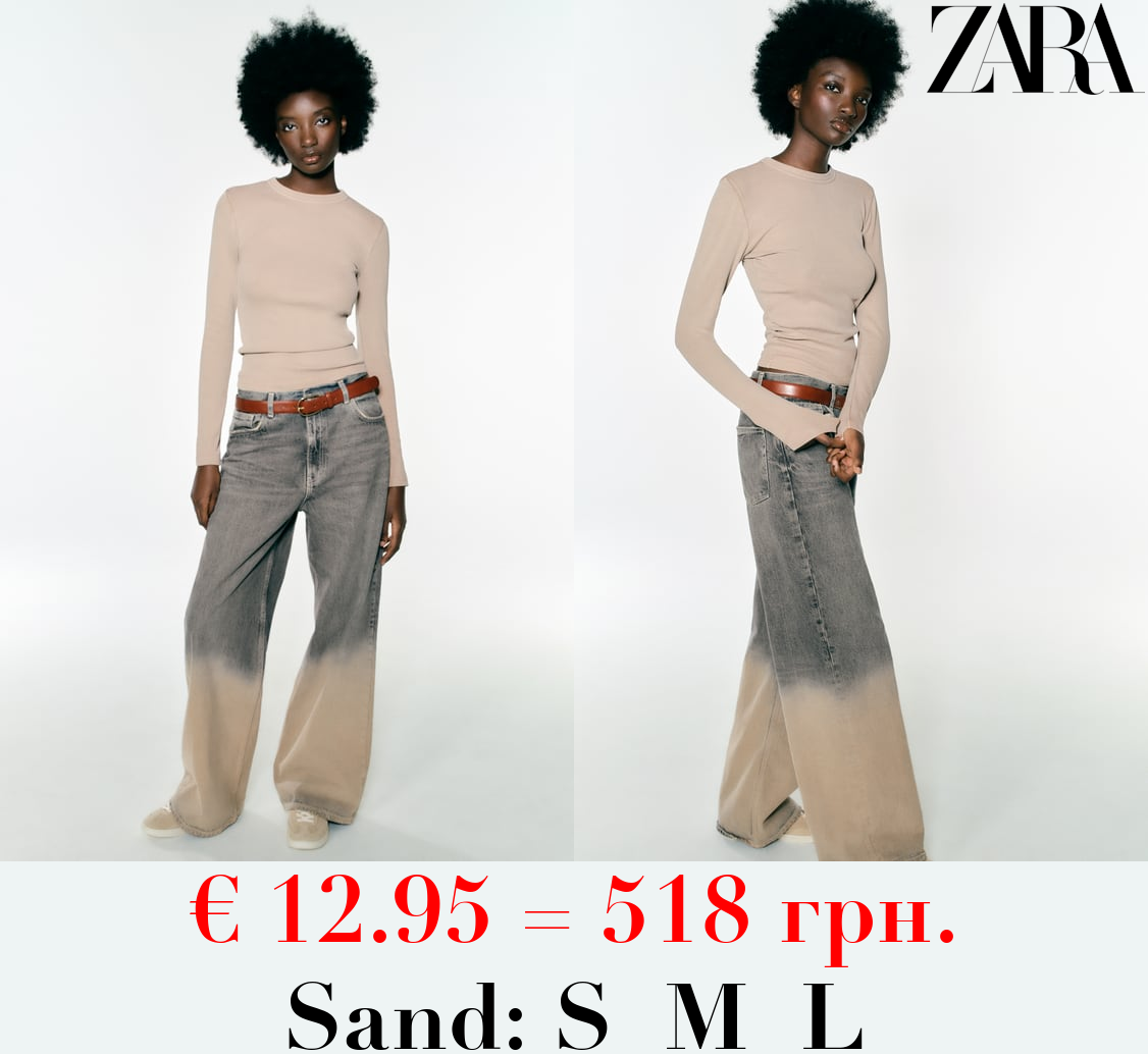 RIBBED LONG SLEEVE T-SHIRT