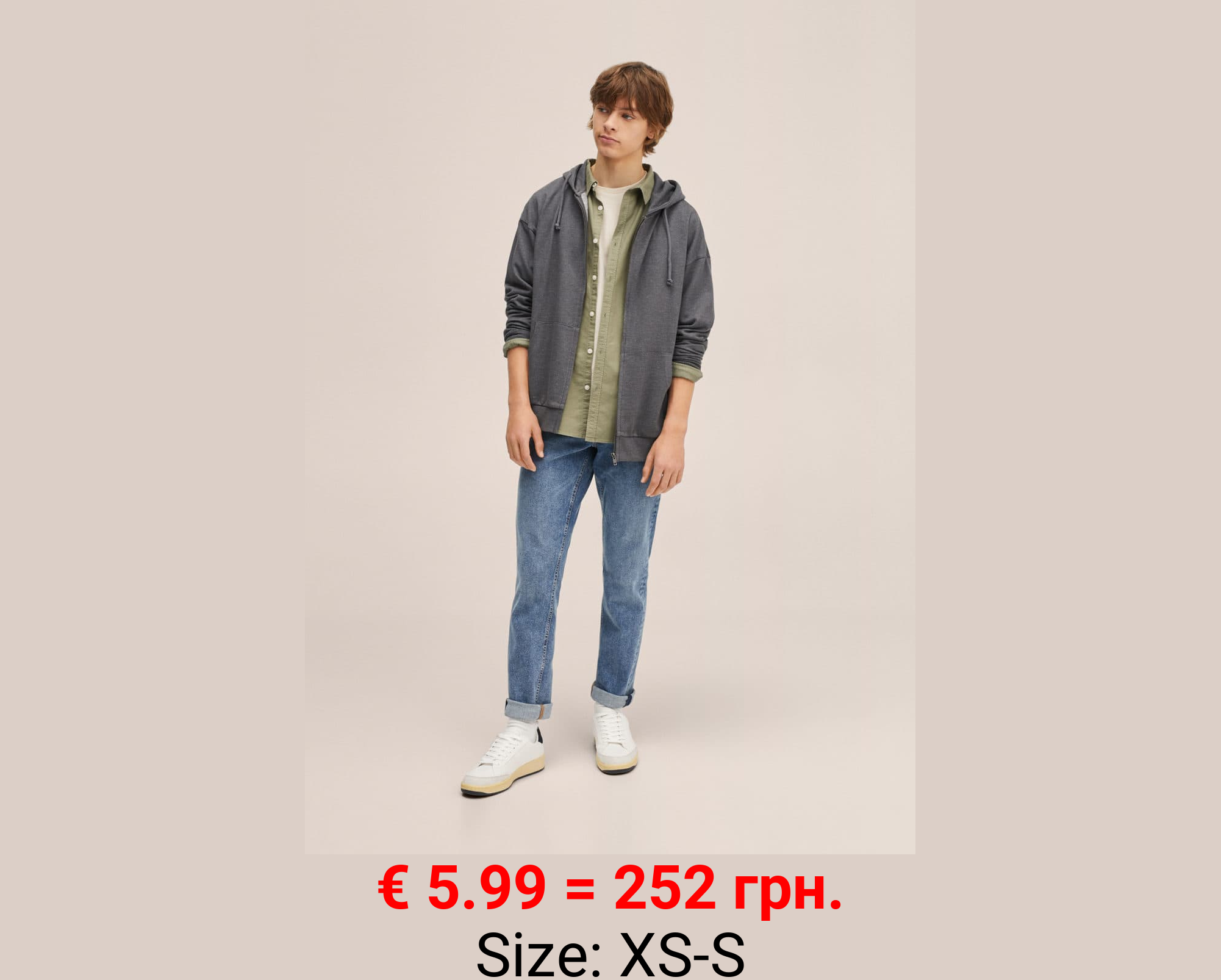 Sudadera capucha cremallera