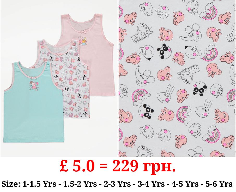 Peppa Pig Character Vests 3 Pack
