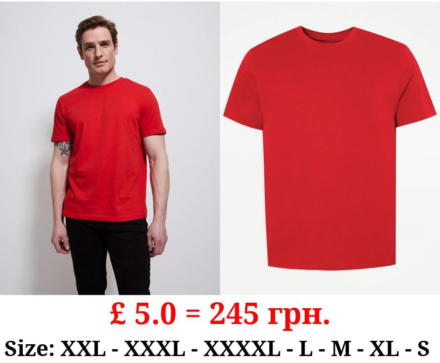 Red Crew Neck T-Shirt
