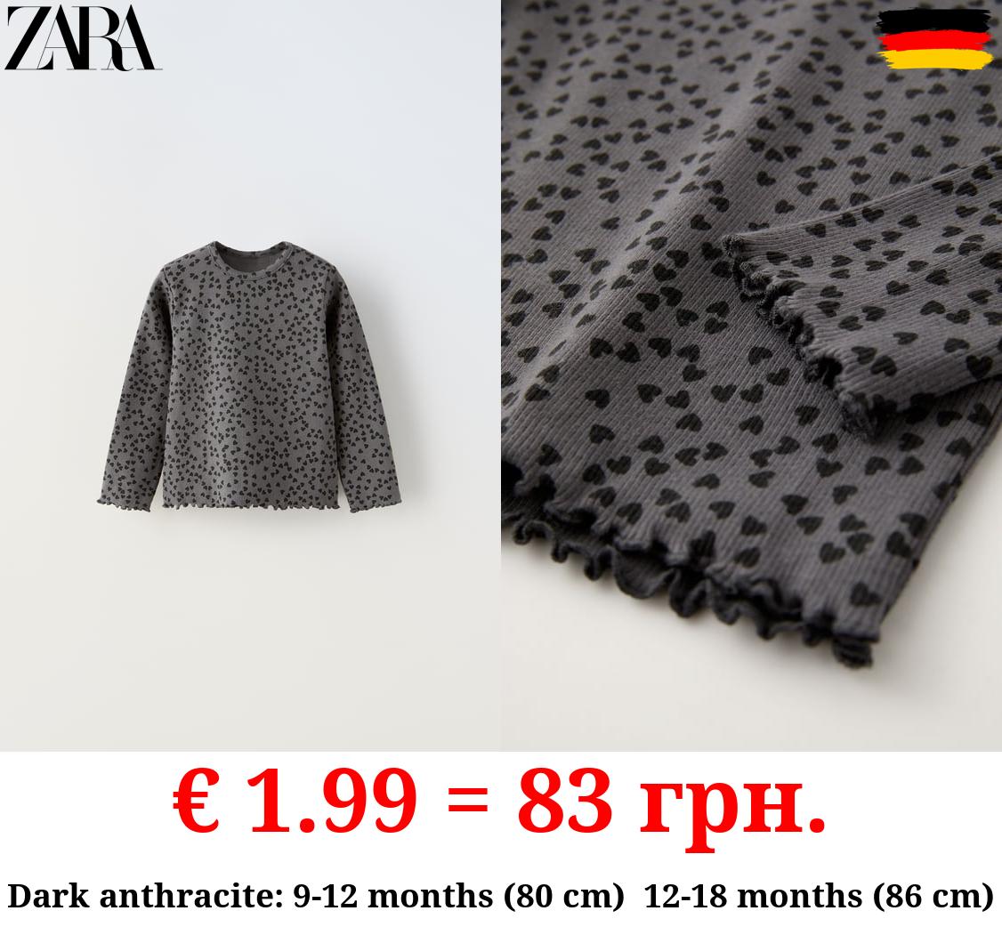 RIBBED T-SHIRT WITH PRINT