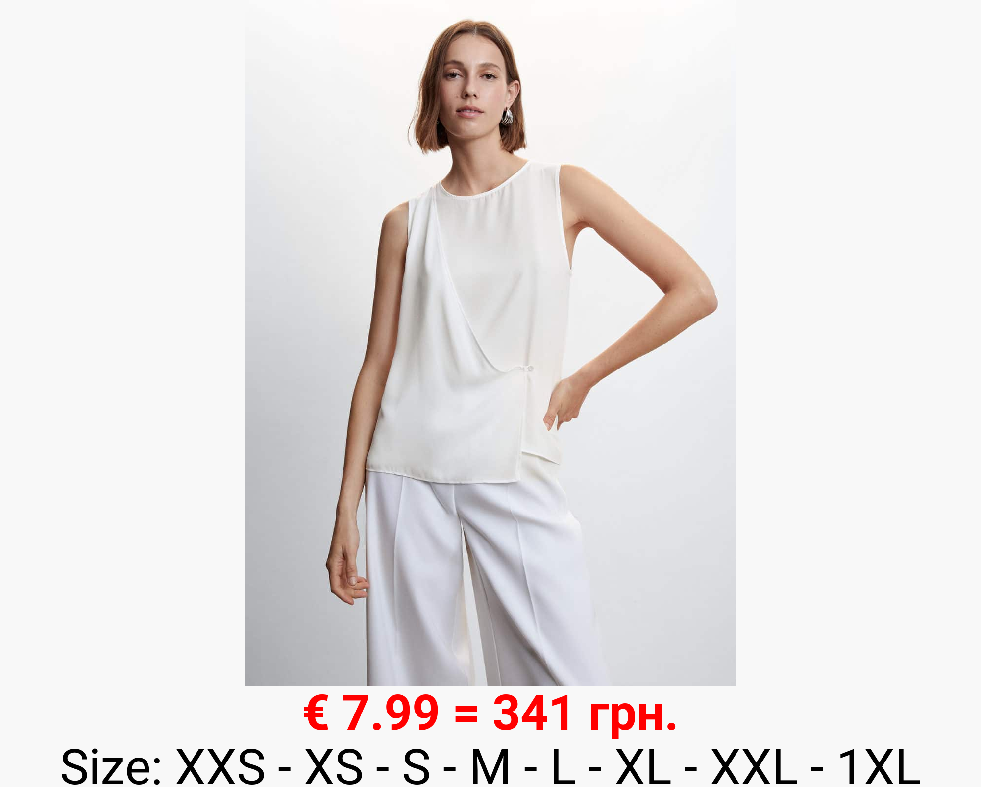 Blusa cruzada botón