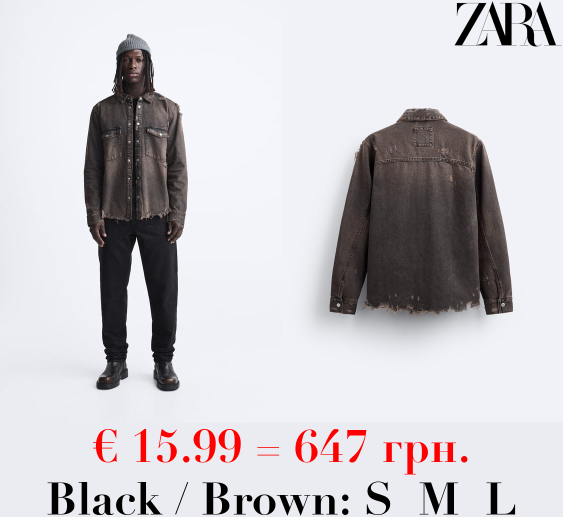 OVERDYED DENIM OVERSHIRT